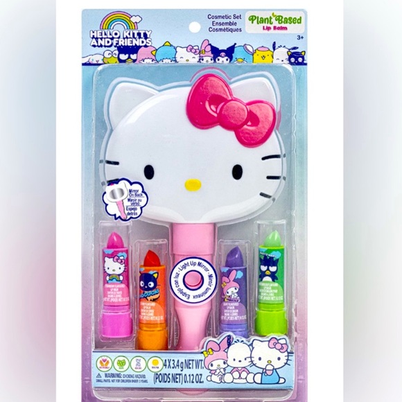 Hello Kitty 4pk Lip Balm with Light Up Mirror - Picture 1 of 4